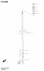 DF40A From 04003F-910001 (E01)  2019 drawing CLUTCH ROD (DF60ATH:E01,DF60ATH:E40)