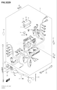 14003F-710001 (2017) 140hp E11 E40-Gen. Export 1-and 2 (DF140AT) DF140A drawing HARNESS (DF115AZ:E11)