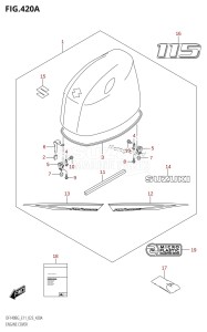 DF140BZG From 14004Z-140001 (E11 E40)  2021 drawing ENGINE COVER (DF115BG,DF115BZG)