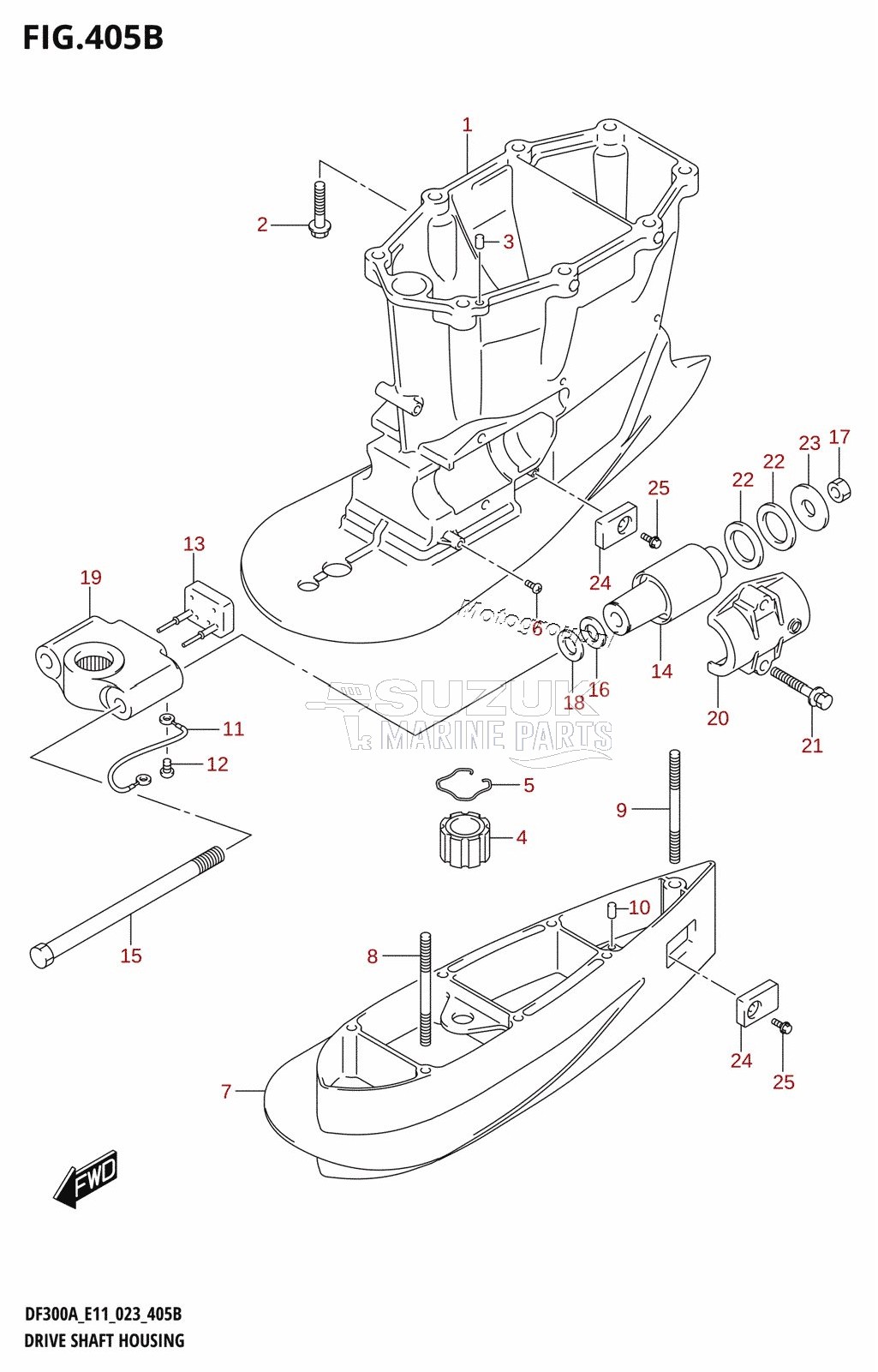 DRIVE SHAFT HOUSING (XX-TRANSOM)