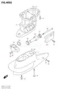 05003F-340001 (2023) 50hp E01-Gen. Export 1 (DF50AT  DF50ATH) DF50A drawing DRIVE SHAFT HOUSING (SEE NOTE)