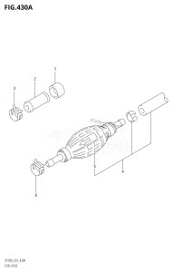 DF300 From 30001F-980001 (E01 E40)  2009 drawing FUEL HOSE