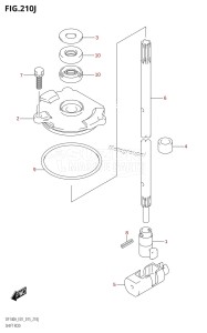 DF140AZ From 14003Z-510001 (E01 E40)  2015 drawing SHIFT ROD (DF140AZ:E40)