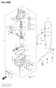 14004F-140001 (2021) 140hp E11 E40-Gen. Export 1-and 2 (DF140BG) DF140BG drawing FUEL VAPOR SEPARATOR (E40)