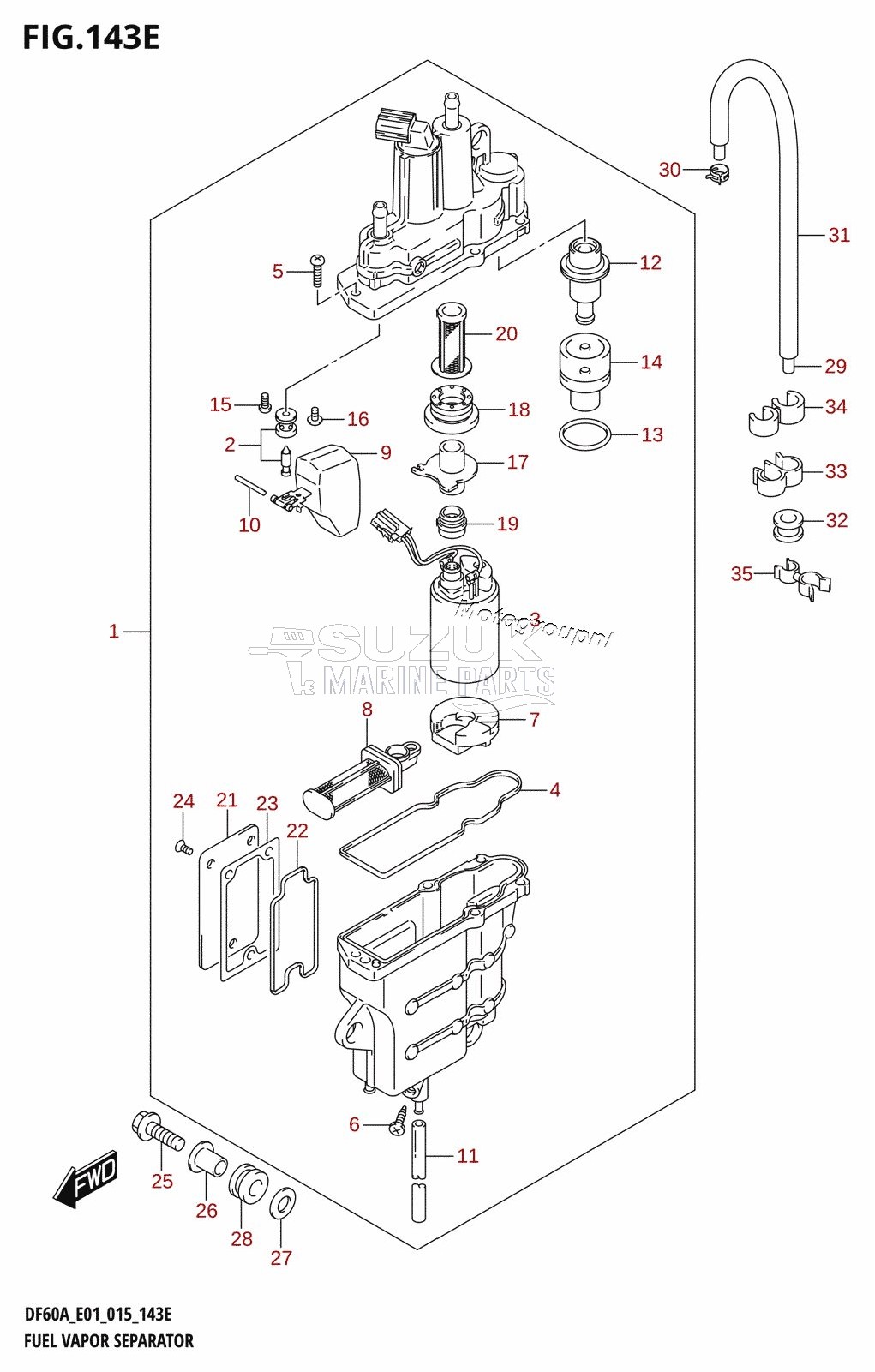 FUEL VAPOR SEPARATOR (DF50A:E01)