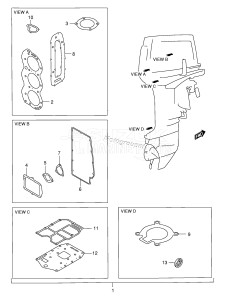 DT85TC From 8501-351001 ()  1994 drawing GASKET SET (DT75WT,75MQ,DT85WT)(*)