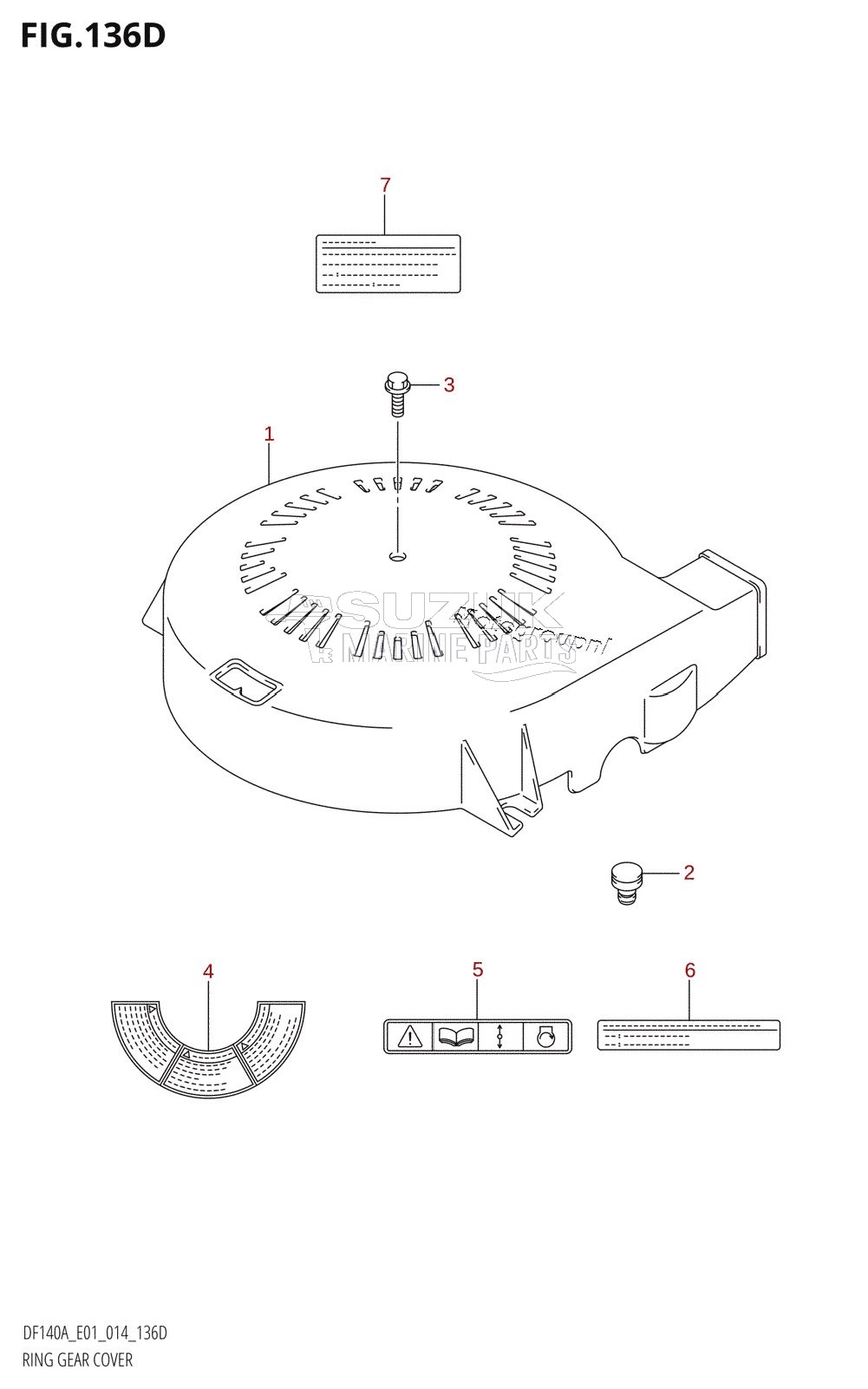 RING GEAR COVER (DF115AT:E40)