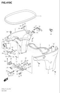 07003F-340001 (2023) 70hp E11 E40-Gen. Export 1-and 2 (DF70A  DF70AT  DF70ATH) DF70A drawing SIDE COVER (DF70ATH,DF90ATH)