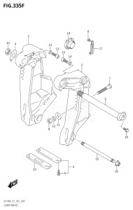 11504F-610001 (2016) 115hp E03-USA (DF115AST) DF115AST drawing CLAMP BRACKET (DF140AT:E11)