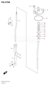 06002F-040001 (2020) 60hp E01 E40-Gen. Export 1 - Costa Rica (DF60A  DF60AQH  DF60ATH) DF60A drawing SHIFT ROD (DF50AVTH,DF40ASVT)