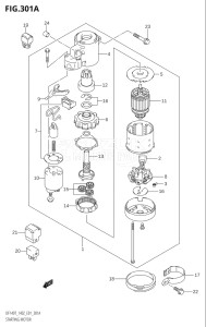 14001Z-371001 (2003) 140hp E01-Gen. Export 1 (DF140ZK3) DF140 drawing STARTING MOTOR