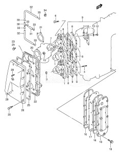 DT75T From 07501-801001 ()  1988 drawing INLET CASE - EXHAUST COVER (TC)