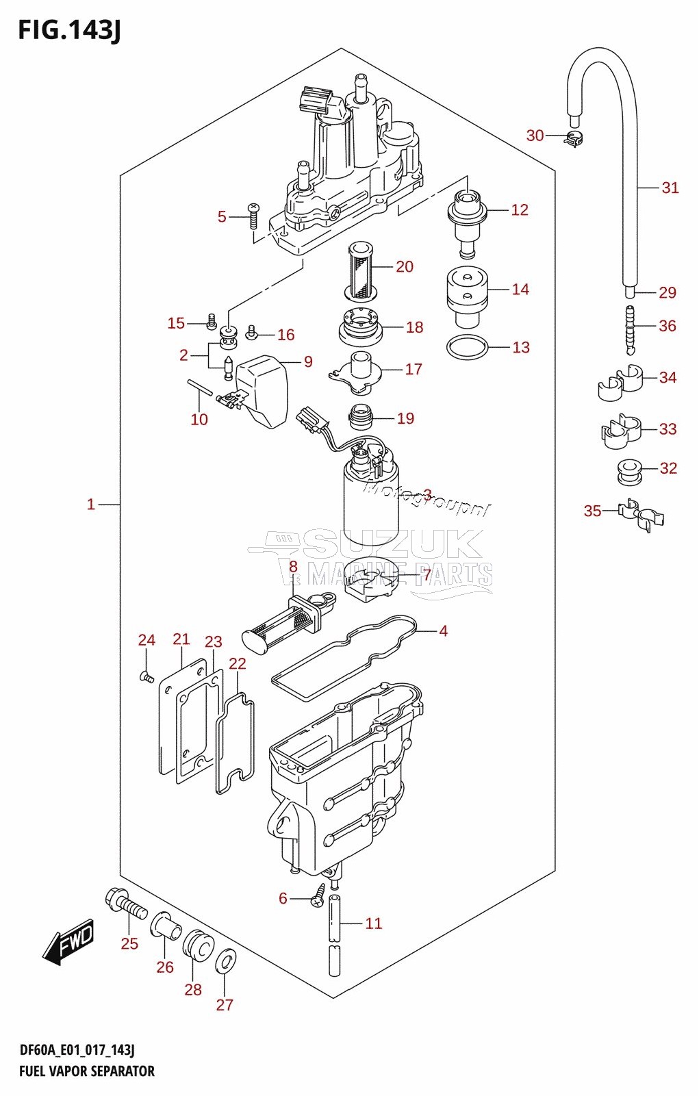 FUEL VAPOR SEPARATOR (DF60AQH:E01)