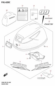 DF20A From 02002F-610001 (P03)  2016 drawing ENGINE COVER (DF9.9BT:P03)