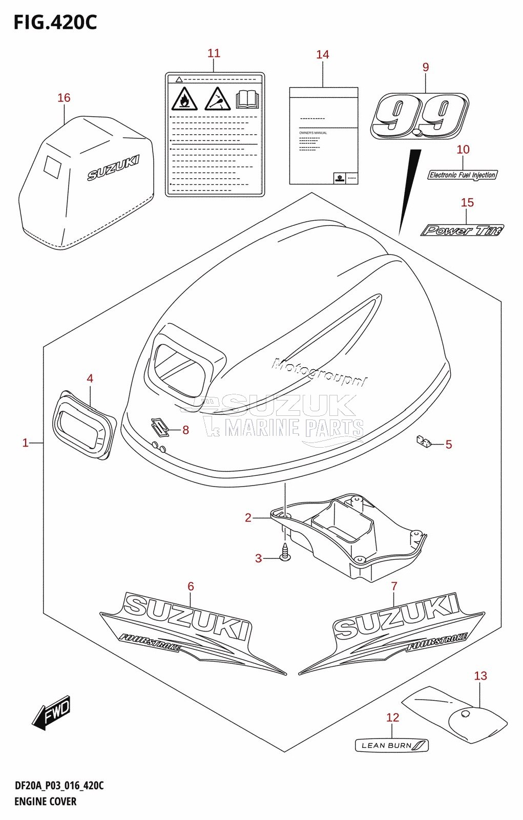 ENGINE COVER (DF9.9BT:P03)