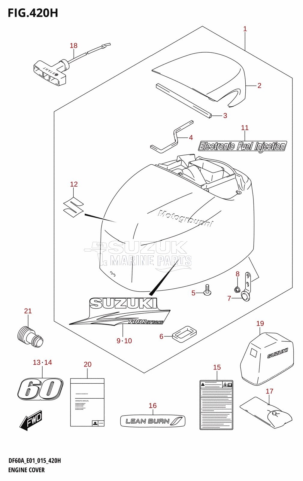 ENGINE COVER (DF60A:E40)