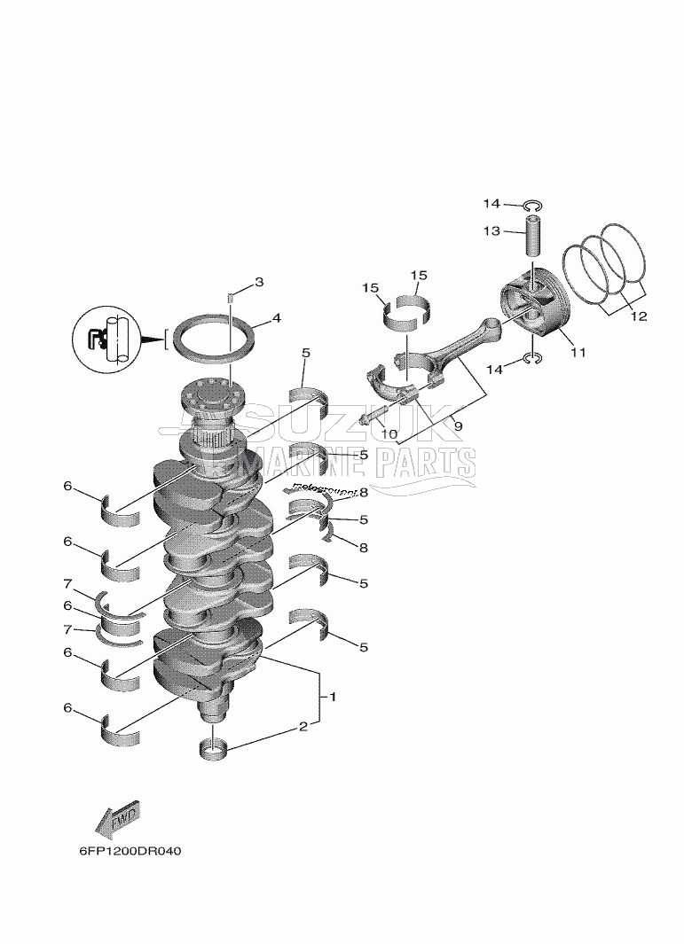 CRANKSHAFT--PISTON