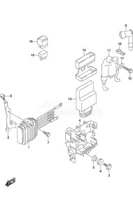 DF 20A drawing Rectifier/Ignition Coil Non-Remote Control