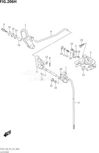 02504F-510001 (2005) 25hp P01-Gen. Export 1 (DF25A  DF25AR  DF25AT  DF25ATH  DT25K) DF25A drawing CLUTCH ROD (DF30ATH:P01)