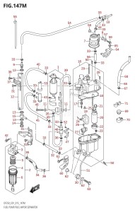 DF200Z From 20002Z-510001 (E01 E40)  2015 drawing FUEL PUMP /​ FUEL VAPOR SEPARATOR (DF250Z:E40)