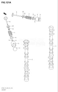 10001F-980001 (2009) 100hp E03-USA (DF100TK9) DF100 drawing CAMSHAFT (DF100T:E03)