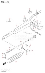 DT15A From 01504-610001 (P36 P40 P81)  2016 drawing TILLER HANDLE (DT15A:P36)