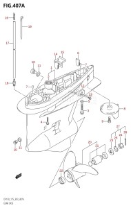 DF175Z From 17501Z-980001 (E03)  2009 drawing GEAR CASE (DF150T,DF175T)