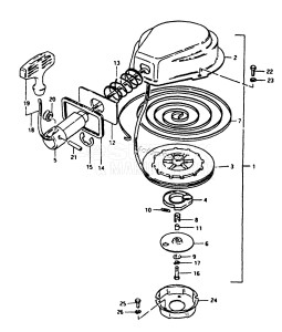 DT25 From D-10001 ()  1983 drawing STARTER (DT9.9Y)