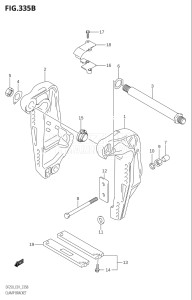 25003Z-110001 (2011) 250hp E01 E40-Gen. Export 1 - Costa Rica (DF250Z) DF250Z drawing CLAMP BRACKET (L-TRANSOM)