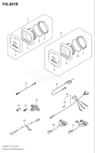 17503F-340001 (2023) 175hp E11 E40-Gen. Export 1-and 2 (DF175AT) DF175A drawing OPT:MULTI FUNCTION GAUGE (1) (022)