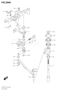 22503F-710001 (2017) 225hp E01 E40-Gen. Export 1 - Costa Rica (DF225T) DF225T drawing CLUTCH SHAFT (DF200T:E01)