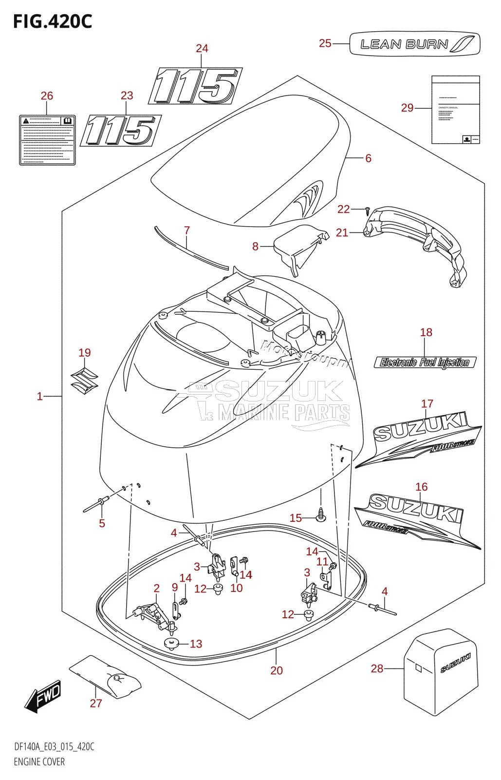 ENGINE COVER (DF115AZ:E03)