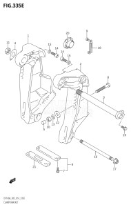 14003Z-410001 (2014) 140hp E03-USA (DF140AZ) DF140AZ drawing CLAMP BRACKET (DF140AZ:E03)