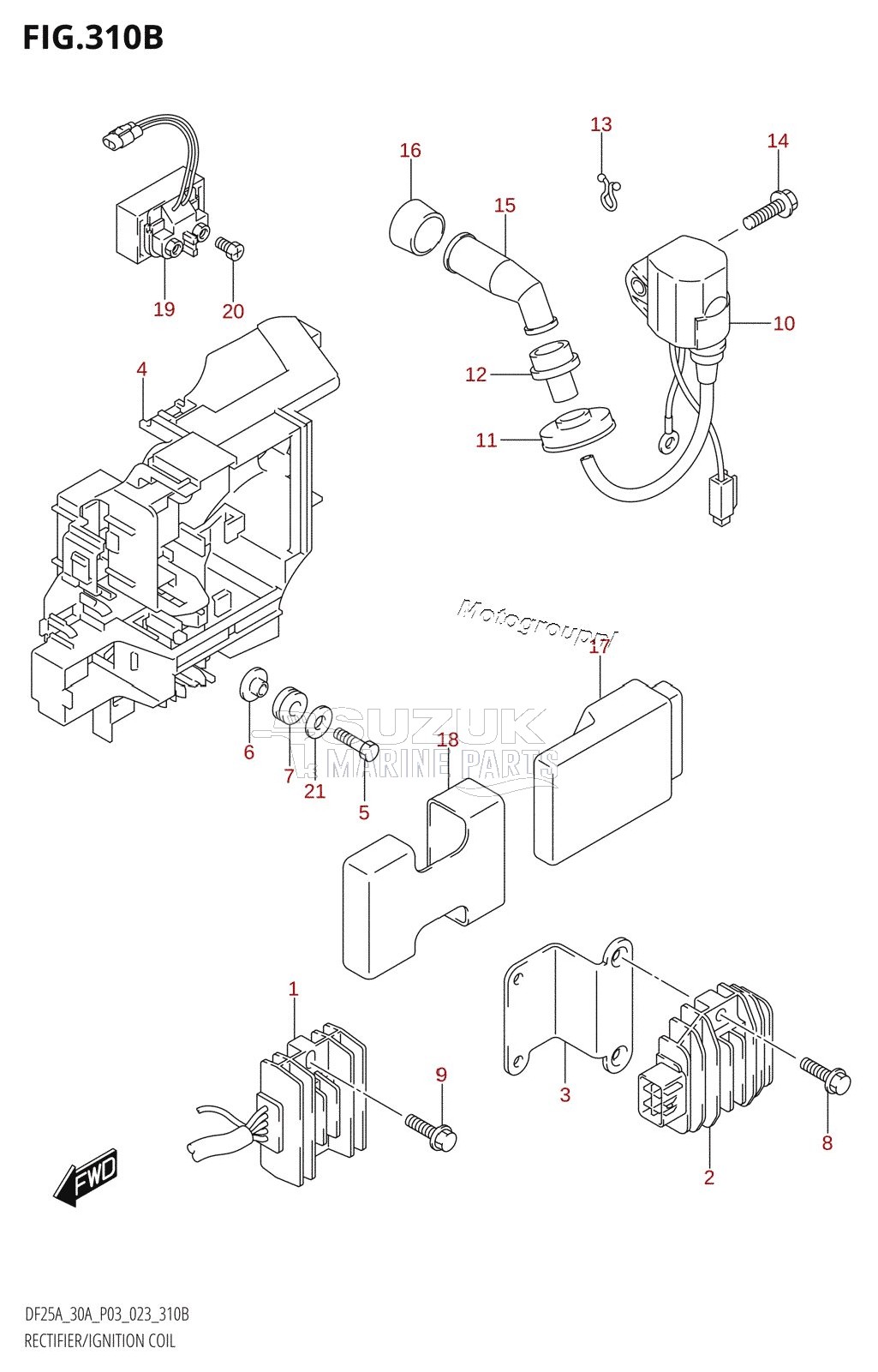 RECTIFIER /​ IGNITION COIL (DF25AT,DF25ATH)