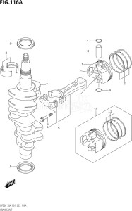 02504F-340001 (2023) 25hp P01-Gen. Export 1 (DF25A    DF25AT    DF25ATH    DT25K) DF25A drawing CRANKSHAFT