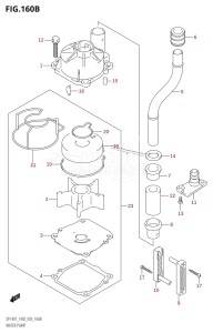 DF140 From 14001F-880001 (E03)  2008 drawing WATER PUMP (K6,K7,K8,K9,K10,011)