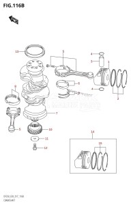 DF225T From 22503F-710001 (E03)  2017 drawing CRANKSHAFT (DF200Z:E03)