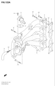 11503Z-410001 (2014) 115hp E03-USA (DF115AZ) DF115AZ drawing INTAKE MANIFOLD