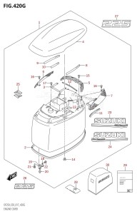 DF200Z From 20002Z-710001 (E03)  2017 drawing ENGINE COVER (DF225T:E03)