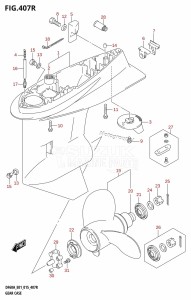 DF40A From 04003F-510001 (E01 E13)  2015 drawing GEAR CASE (DF60AVT:E01)