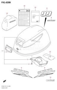 DF20A From 02002F-310001 (P01 P40)  2013 drawing ENGINE COVER (DF9.9BR:P01)