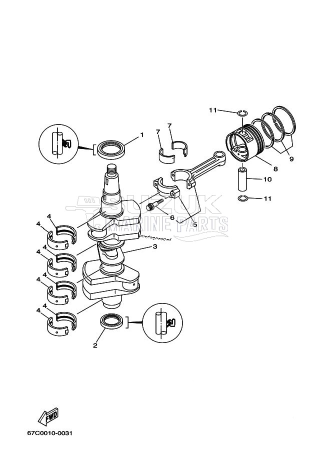 CRANKSHAFT--PISTON