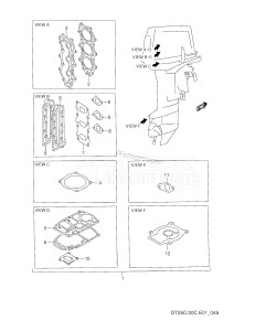 DT25C From 02507-971001 ()  1999 drawing GASKET SET