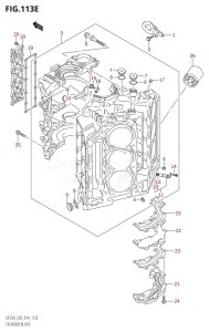 DF225Z From 22503Z-410001 (E03)  2014 drawing CYLINDER BLOCK (DF250T:E03)