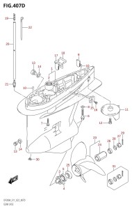 DF175A From 17503F-040001 (E01 E03 E40)  2020 drawing GEAR CASE ((DF200AZ,DF175AZ,DF150AZ):E03:020)