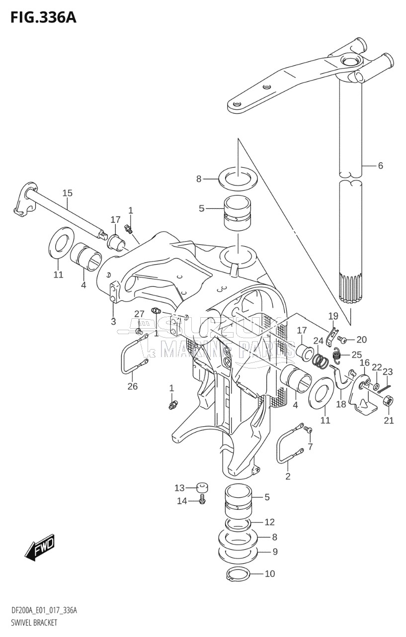 SWIVEL BRACKET (DF200AT:E01)