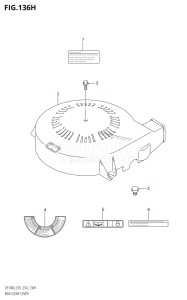 DF115A From 11503F-410001 (E01 E40)  2014 drawing RING GEAR COVER (DF140AT:E40)