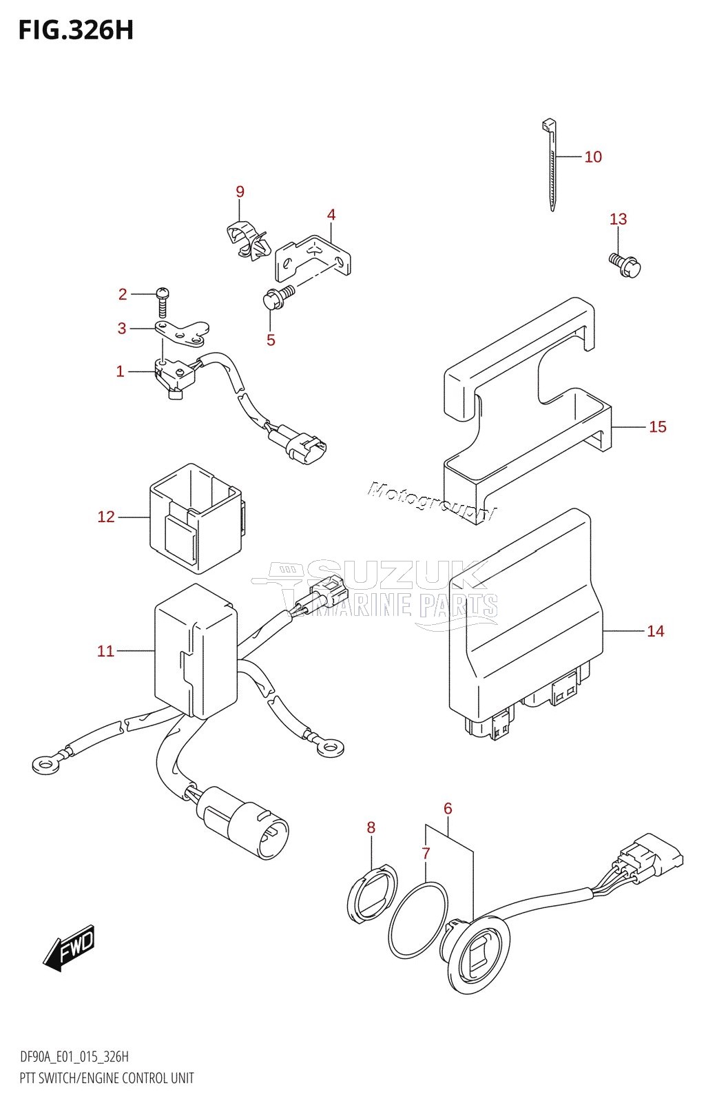 PTT SWITCH /​ ENGINE CONTROL UNIT (DF90A:E40)