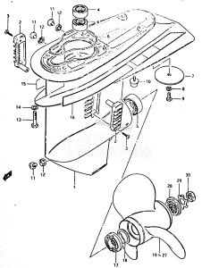 DT50 From 5001-100001 ()  1988 drawing GEAR CASE (MODEL G)