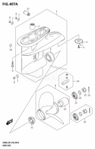 DF60A From 06003F-810001 (E01 E40)  2018 drawing GEAR CASE (DF40A:E01,DF40AST:E34,DF50A:E01)